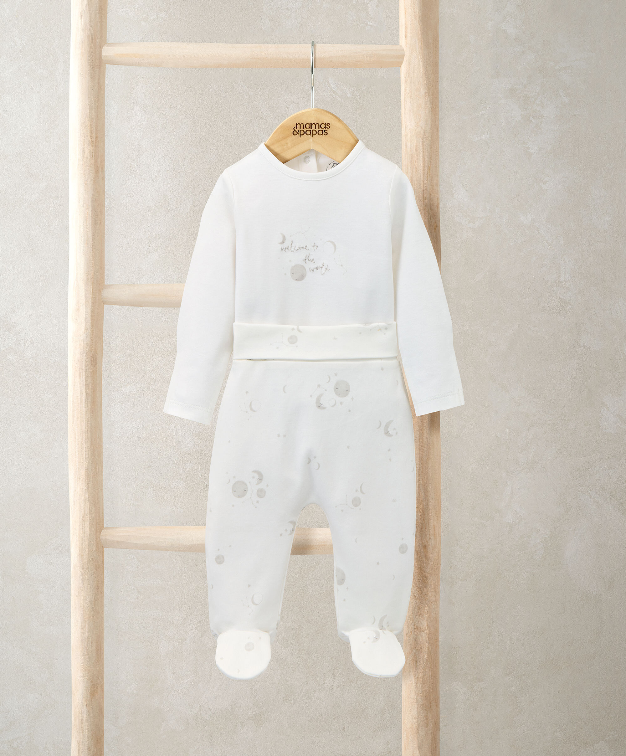 مجموعة هدايا بودي سوت بلغينغز بنقشة أجرام سماوية ولعبة بتصميم أرنب، قطعتين image number 2